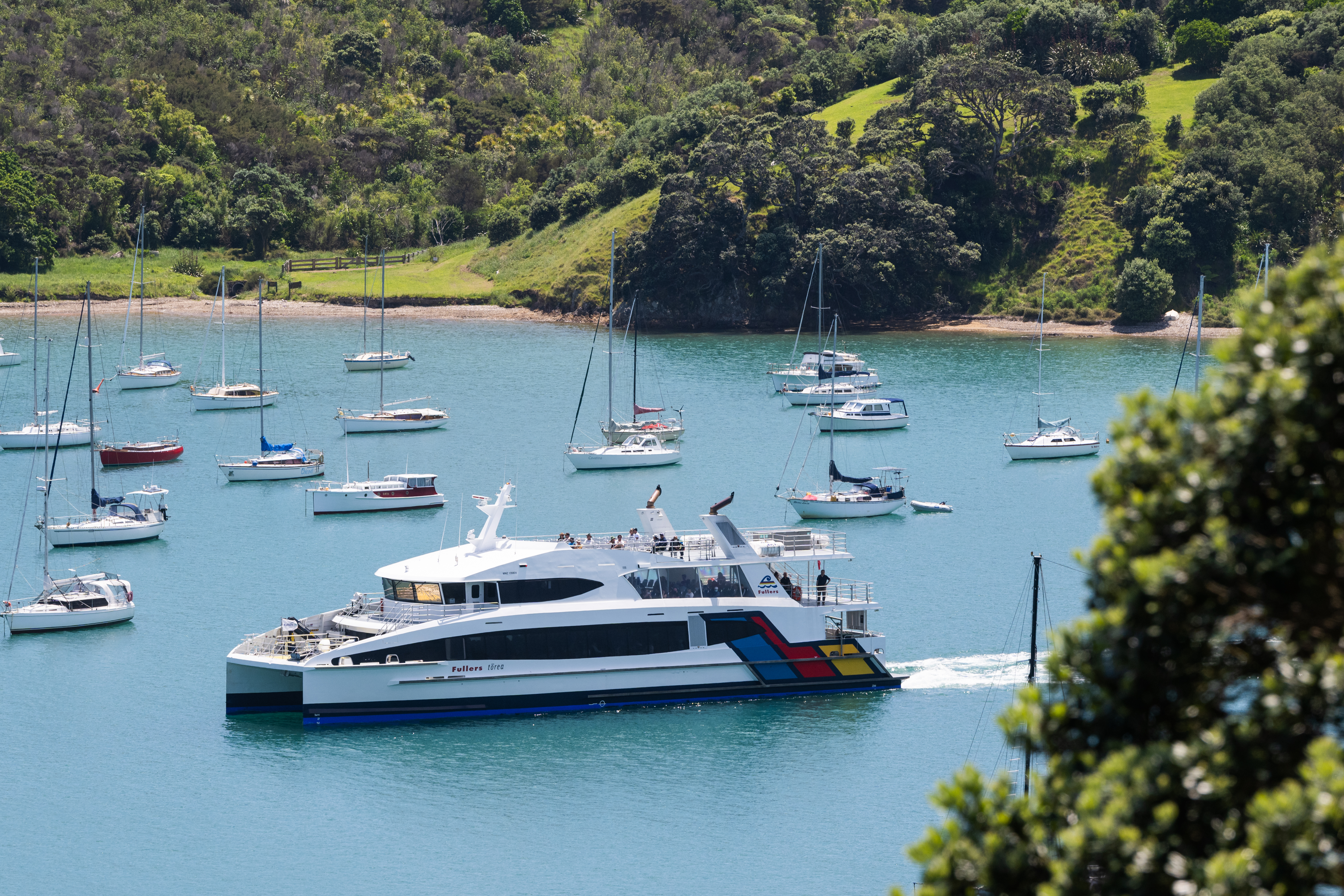 Ferry sailing out of Waiheke Island.jpg